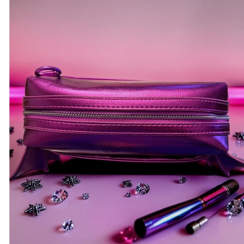 Jeffree Star Cosmetics - Metallic‎ Purple Bat Wing Makeup Bag - *NWT*